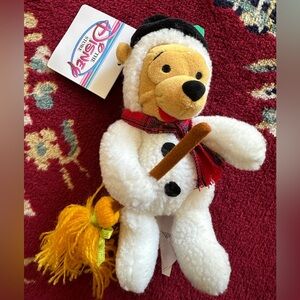 Disney Mini Bean Bag Snowman Pooh 8”